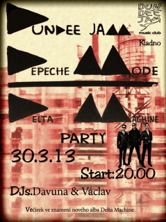 Plakát: Depeche Mode Delta Machine Party Kladno